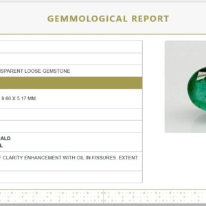 Natural Emerald 5.04 Ratti Govt. Lab Certified | Oval Mixed Cut Certificate No.: 6938D27083