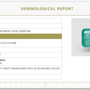 Natural Emerald 5.54 Ratti | Govt. Lab Certified | Octagon Step Cut Report No 7000D27349
