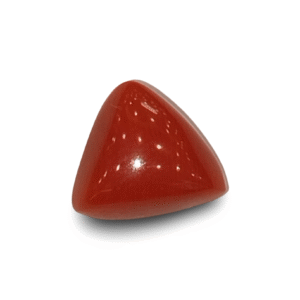 Natural Italian Red Coral | Certified Triangular Cabochon Moonga | Untreated Gemstone IGCDKBAJ42407