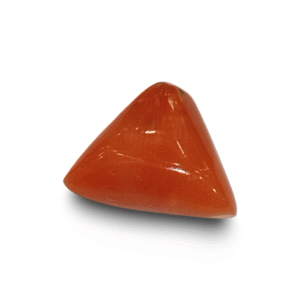 Natural Italian Red Coral | Certified Triangular Cabochon | Untreated Summary No. IGCDKBAJ42439