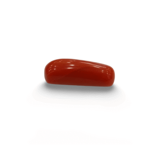 Natural Red Coral | Certified | Capsule Cut Gemstone Summary No. IGCDKBAJ44861