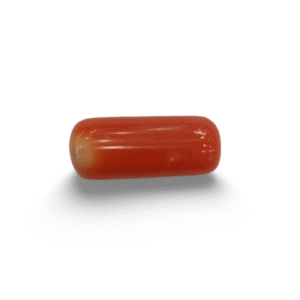Natural Red Coral | Certified | Capsule Cut Gemstone Summary No. IGCDKBAJ44978