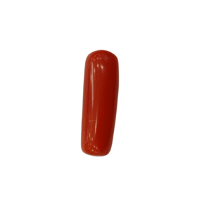 Natural Red Coral | Certified |Capsule Cut Gemstone Summary No. IGCDKBAJ44962