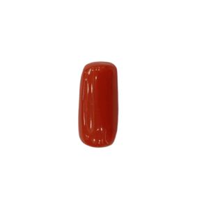 Natural Red Coral | Certified |Capsule Cut Gemstone Summary No. IGCDKBAJ44859