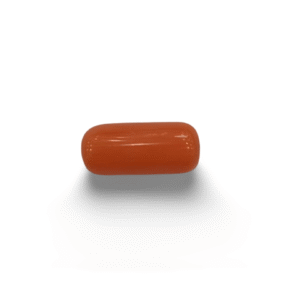 Natural Red Coral | Certified |Capsule Cut Gemstone Summary No. IGCDKBAJ44726