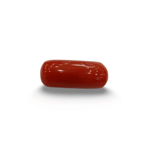 Natural Red Coral | Certified |Capsule Cut Gemstone Summary No. IGCDKBAJ44728