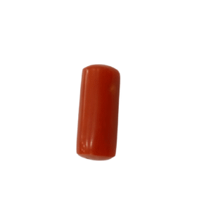 Natural Red Coral | Certified |Capsule Cut Gemstone Summary No. IGCDKBAJ44868