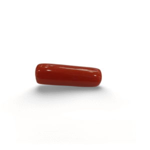 Natural Red Coral | Certified |Capsule Cut Gemstone Summary No. IGCDKBAJ44918
