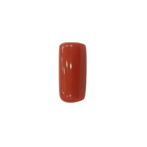 Natural Red Coral | Certified |Capsule Cut Gemstone Summary No. IGCDKBAJ44952