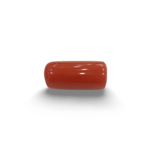 Natural Red Coral | Certified |Capsule Cut Gemstone Summary No. IGCDKBAJ44952