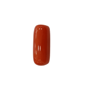 Natural Red Coral | Certified |Capsule Cut Gemstone Summary No. IGCDKBAJ44950