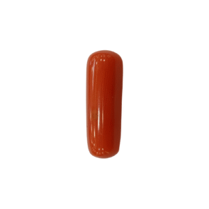 Natural Red Coral | Certified |Capsule Cut Gemstone Summary No. IGCDKBAJ44928