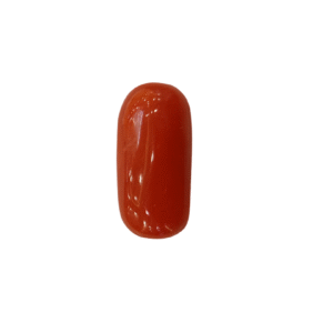 Natural Red Coral | Certified |Capsule Cut Gemstone Summary No. IGCDKBAJ44909