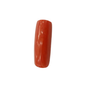 Natural Red Coral | Certified |Capsule Cut Gemstone Summary No. IGCDKBAJ44942